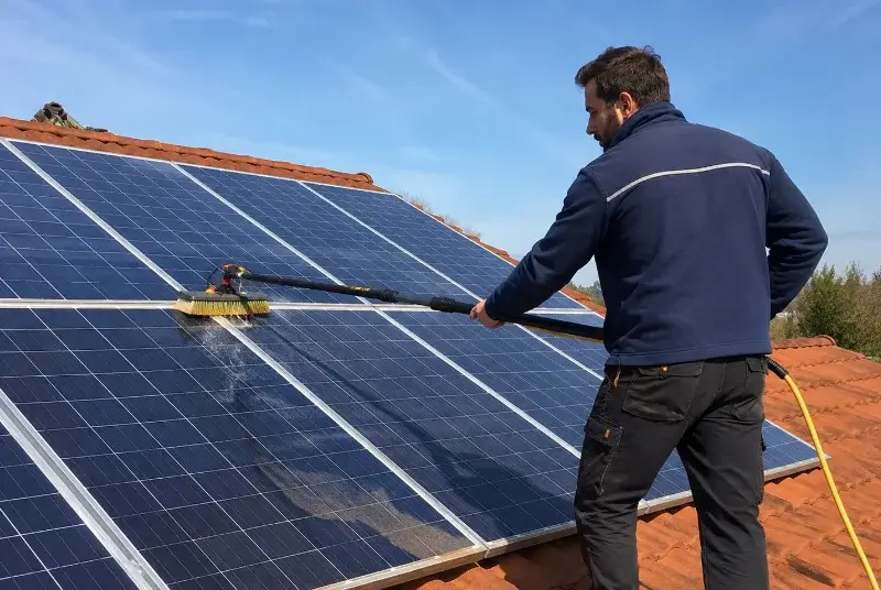 Nettoyage et entretien de panneaux solaires à Ensigné